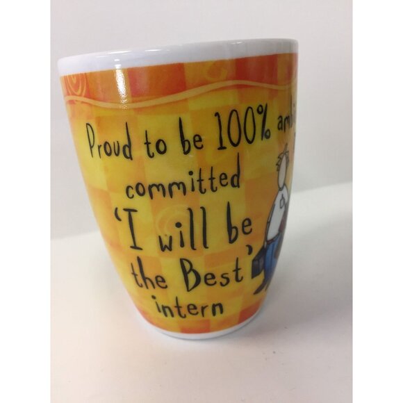 History & Heraldry Fine Porcelain Coffee Tea Mug "I will be the Best Intern" - Picture 1 of 7